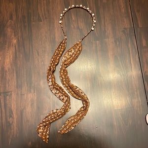 Anthropology Pearl & Jewel Scarf Head Band